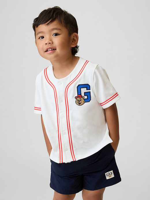 Gap Baby & Toddler Brannan Bear Logo Baseball Jersey T-Shirt — photo 1