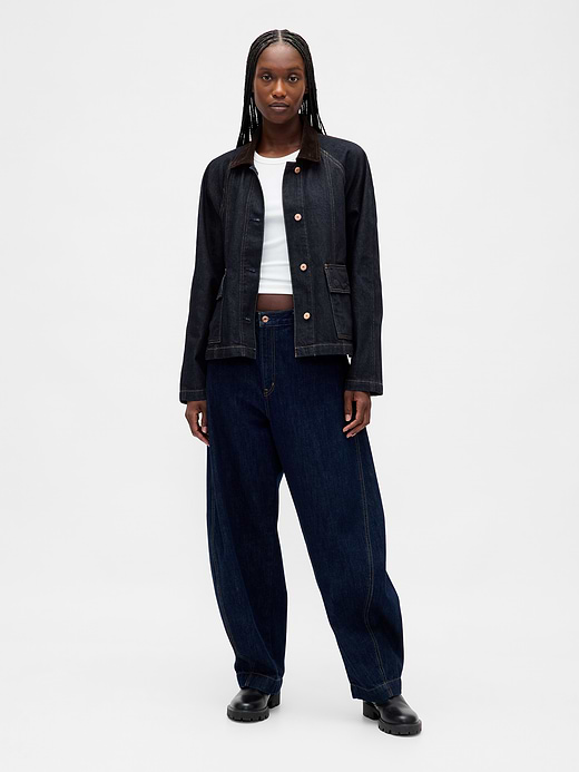 Gap UltraSoft Denim Swing Chore Jacket — photo 3