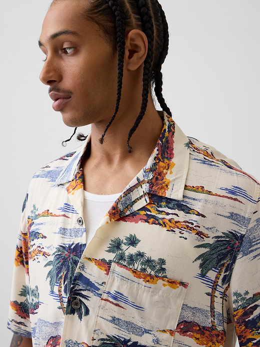 Gap Relaxed Camp Collar Shirt — photo 5