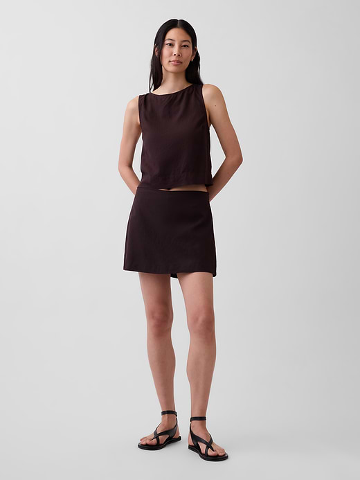 Gap Linen-Blend Mini Skort — photo 1