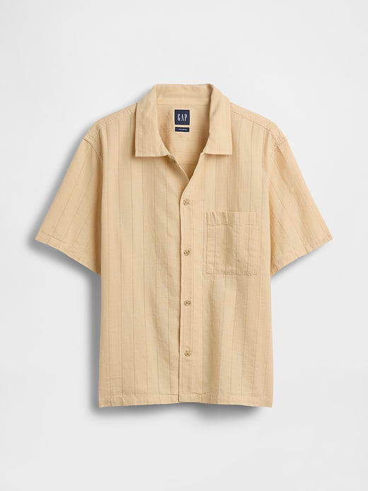 Gap Dobby Relaxed Straight-Hem Shirt — photo 6