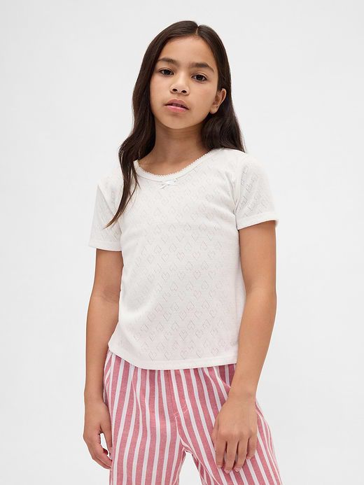 Gap Kids Recycled Pointelle PJ T-Shirt — photo 1
