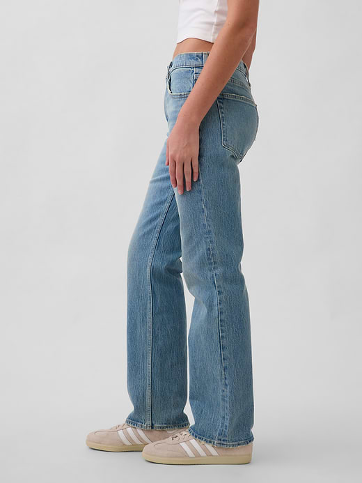 Gap Mid Rise Relaxed Straight Jeans — photo 4