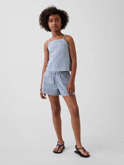 Gap Kids Linen-Cotton Lace-Trim Easy Shorts — photo 1