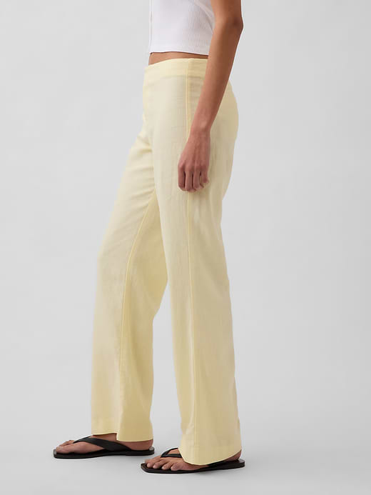 Gap Low Rise Linen-Blend Flare Pants — photo 4