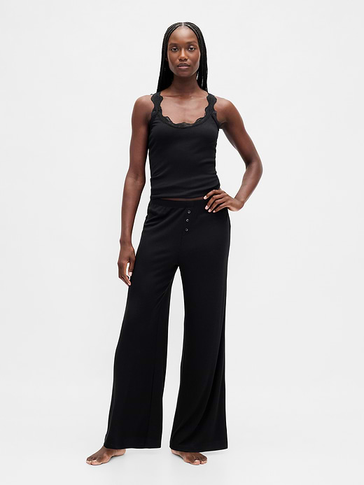 Gap MiniRib Wide-Leg PJ Pants — photo 1