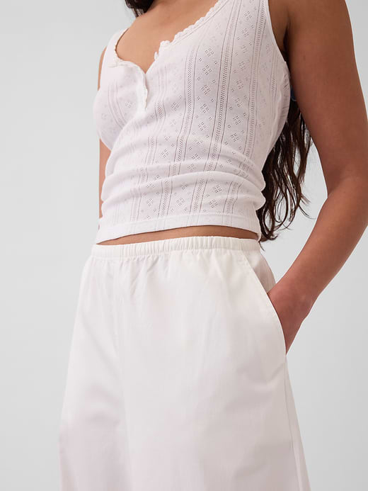 Gap Mid Rise Poplin Relaxed Easy Wide-Leg Pants — photo 7