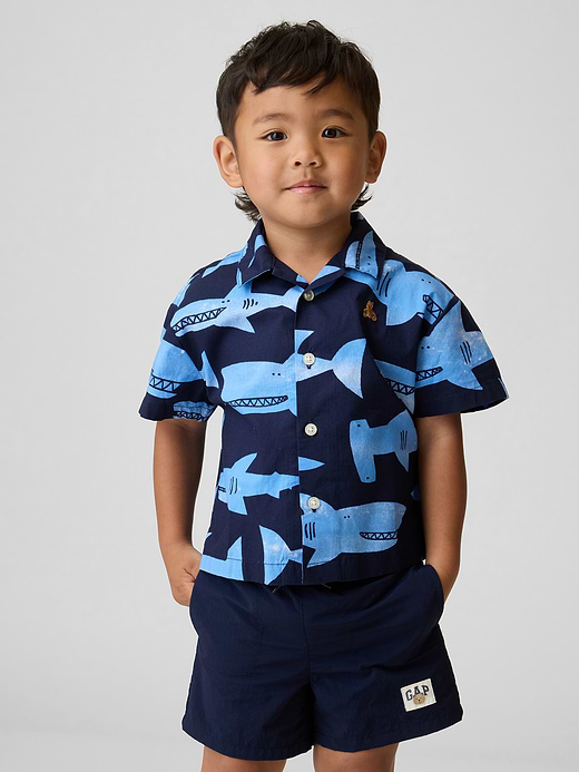 Gap Baby & Toddler Organic Cotton Poplin Print Shirt — photo 5