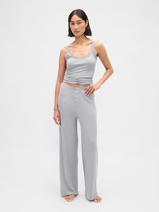 Gap MiniRib Wide-Leg PJ Pants — photo 1