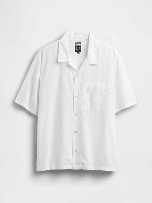 Gap Linen-Cotton Relaxed Straight-Hem Shirt — photo 6