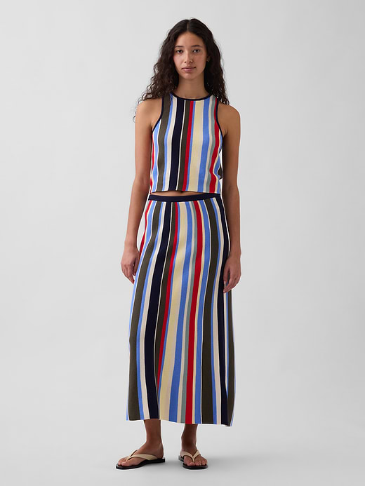 Gap 100% Cotton Stripe Halter Sweater Tank — photo 5