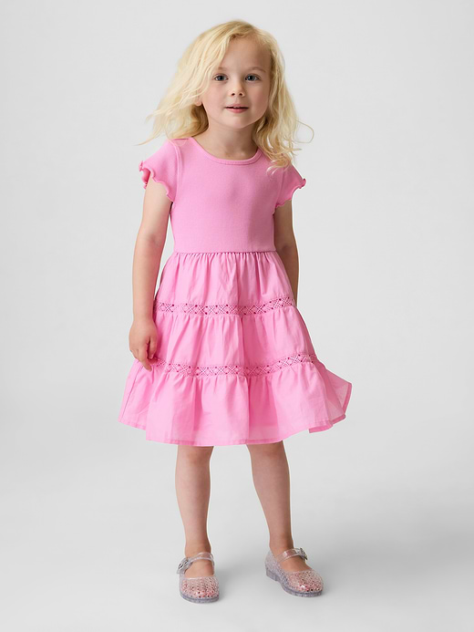 Gap Baby & Toddler Tiered Lace-Trim Dress — photo 1