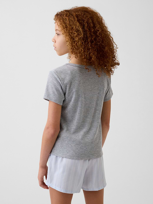 Gap Kids Recycled Pointelle PJ T-Shirt — photo 4