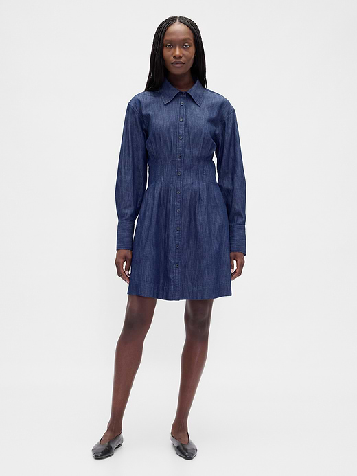 Gap Pleated Mini Shirtdress — photo 1