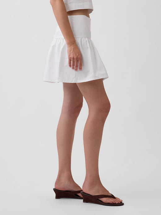 Gap Poplin Drop-Waist Mini Skort — photo 4