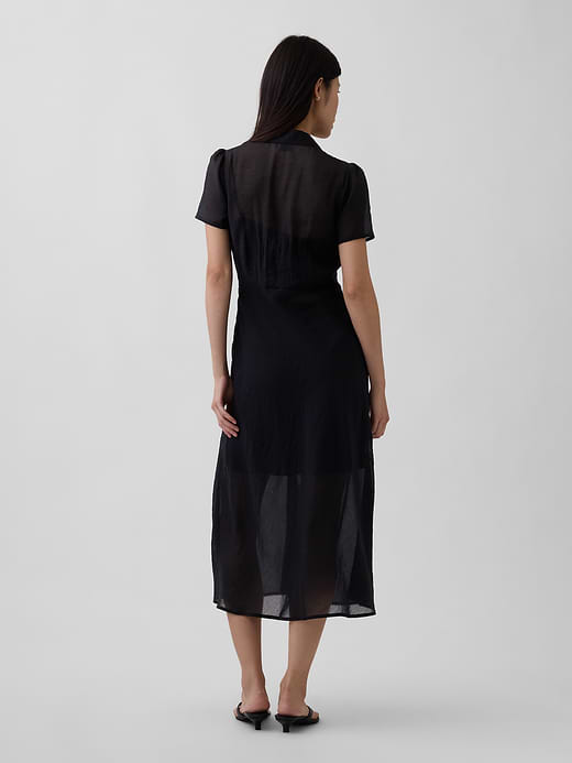 Gap Sheer Midi Shirtdress — photo 3