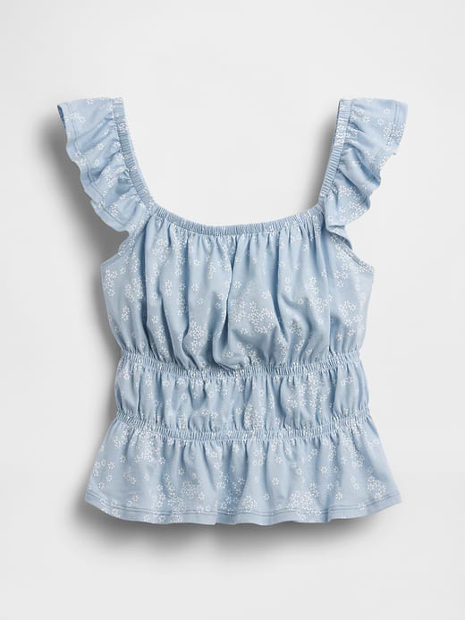 Gap Kids Flutter-Sleeve Smocked Peplum Top — photo 3