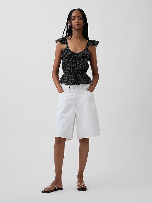 Gap Flutter-Sleeve Tie-Waist Top — photo 3