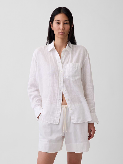 Gap 100% Linen Oversized Shirt — photo 1