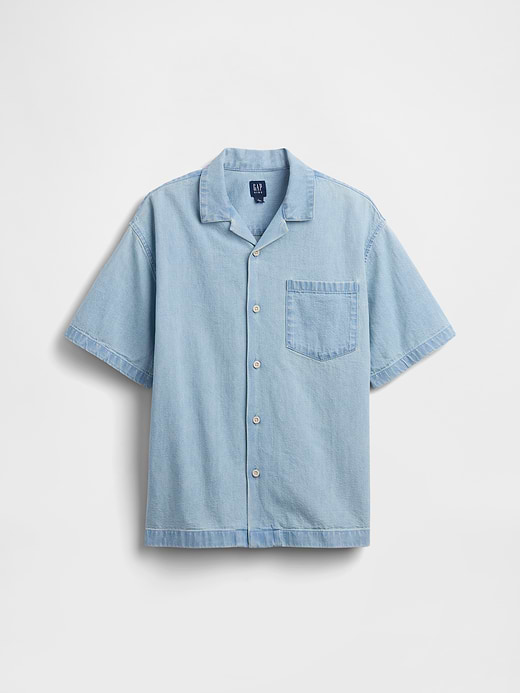 Gap Kids Denim Relaxed Shirt — photo 3
