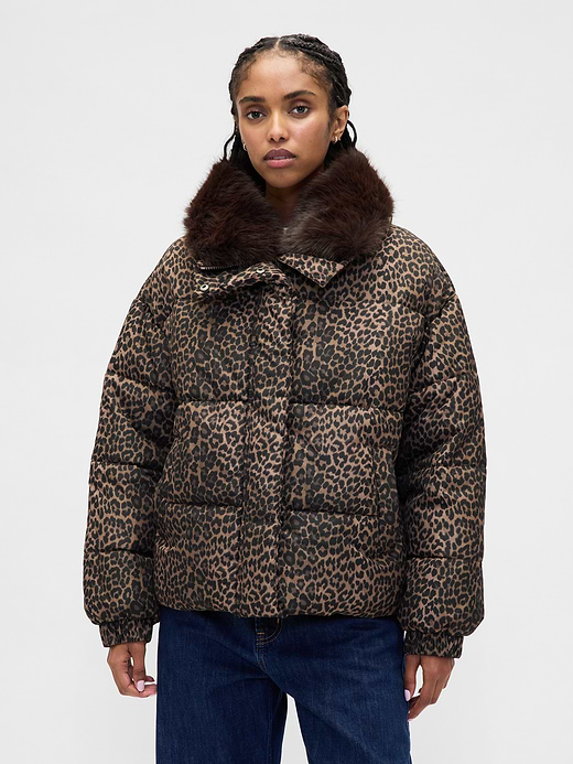 Gap Faux Fur-Trim Puffer Jacket — photo 1