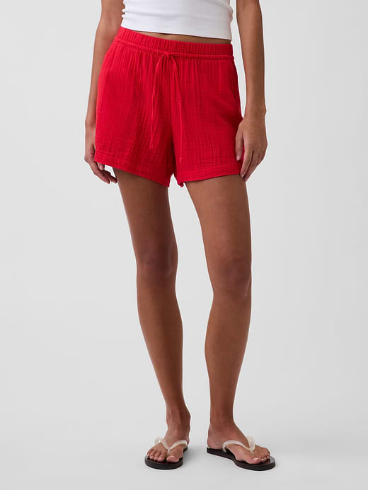 Gap 4" Mid Rise Cotton Gauze Easy Shorts — photo 3