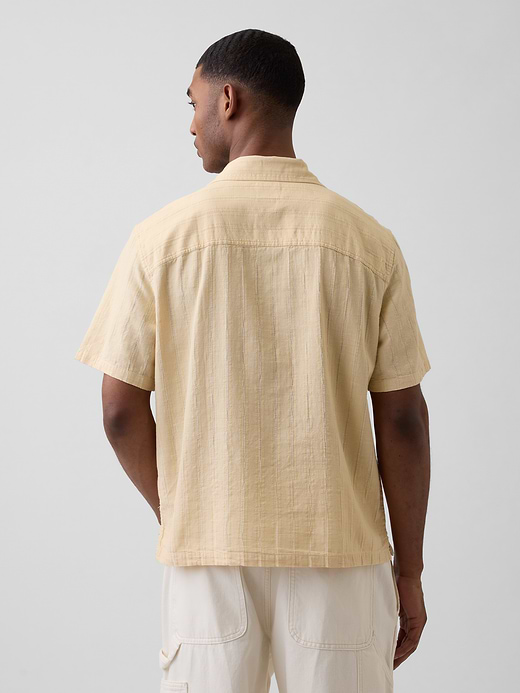 Gap Dobby Relaxed Straight-Hem Shirt — photo 4