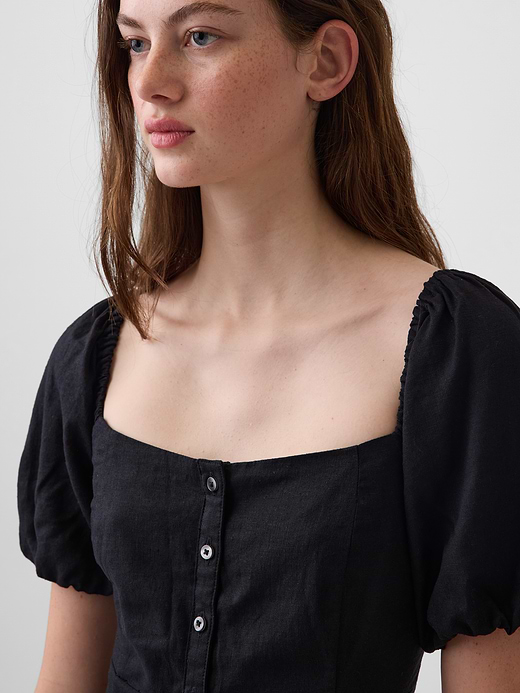 Gap Linen-Blend Empire Waist Maxi Dress — photo 5