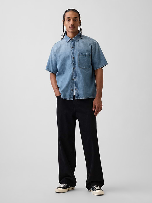 Gap Denim Relaxed Shirt — photo 3