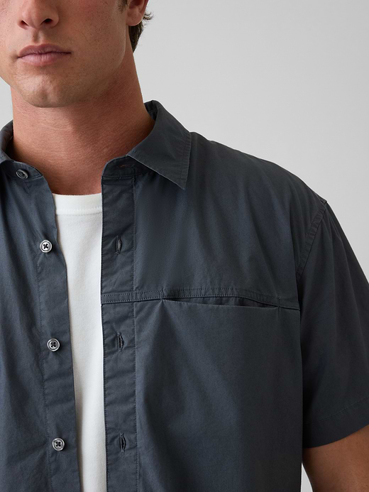 Gap Poplin Relaxed Shirt — photo 5