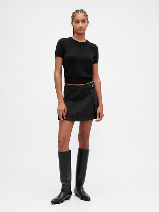 Gap Denim Belted Mini Skirt — photo 1