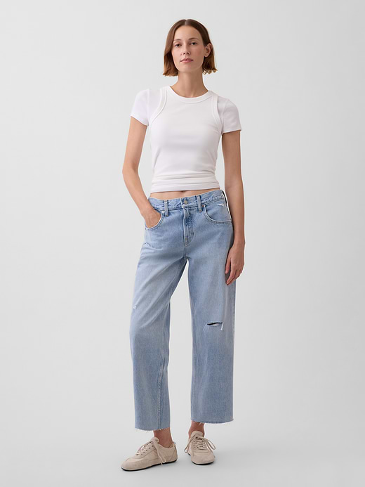 Gap Low Slung Relaxed Crop Jeans — photo 1