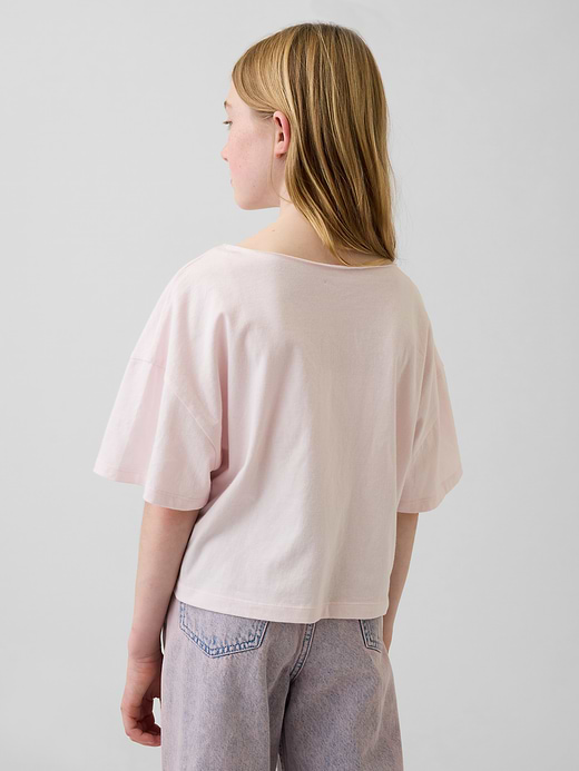 Gap Kids Oversized Wide-Neck T-Shirt — photo 4