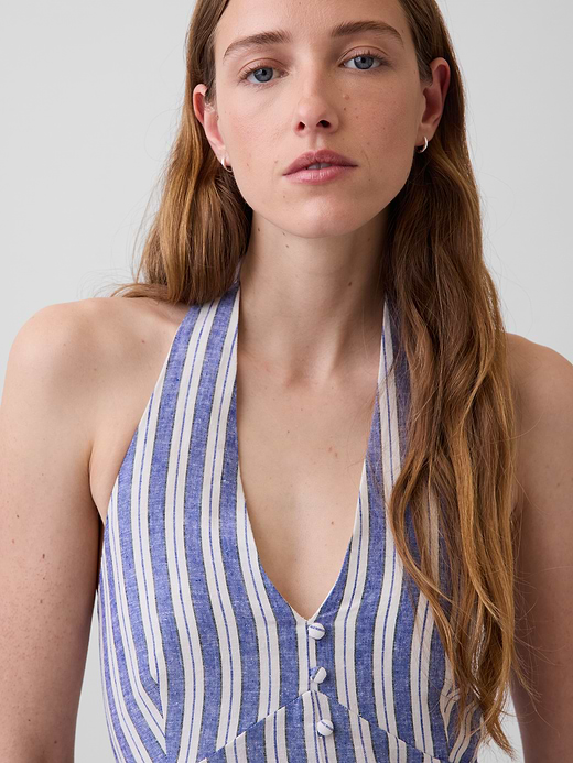 Gap Linen-Blend Halter Maxi Dress — photo 5