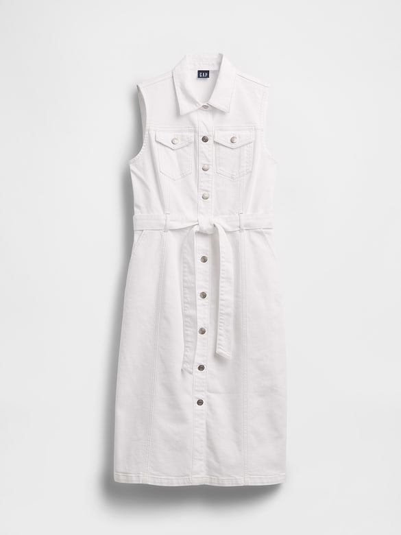 Gap Denim Tie-Belt Midi Dress — photo 6