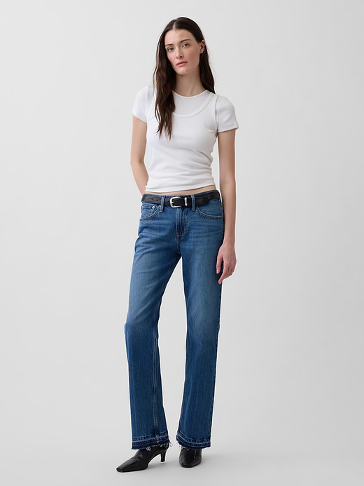 Gap Mid Rise Relaxed Straight Jeans — photo 7