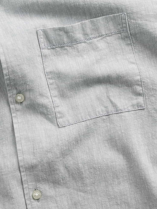Gap Linen-Cotton Relaxed Straight-Hem Shirt — photo 5