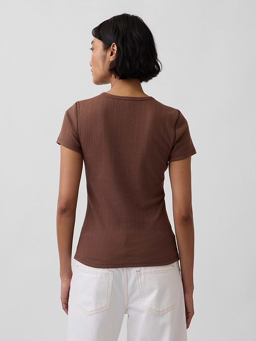 Gap Pointelle Crew T-Shirt — photo 4