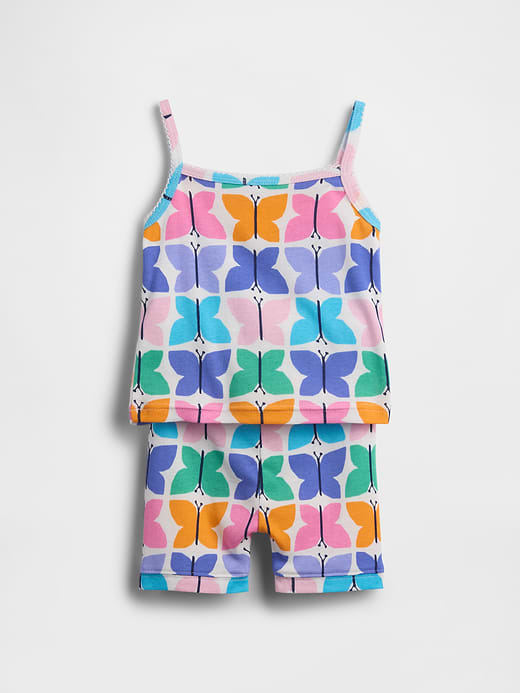 Gap Baby & Toddler Organic Brushed Cotton Butterfly PJ Cami Short Set — photo 3