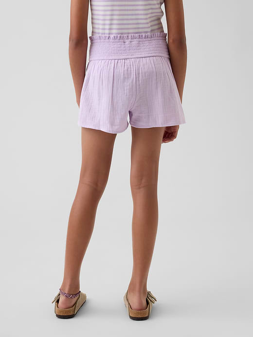 Gap Kids Cotton Gauze Butterfly-Hem Shorts — photo 5