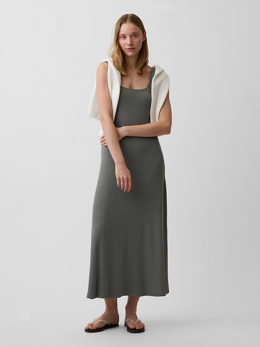 Gap Modern Rib Square-Neck Maxi Dress — photo 1
