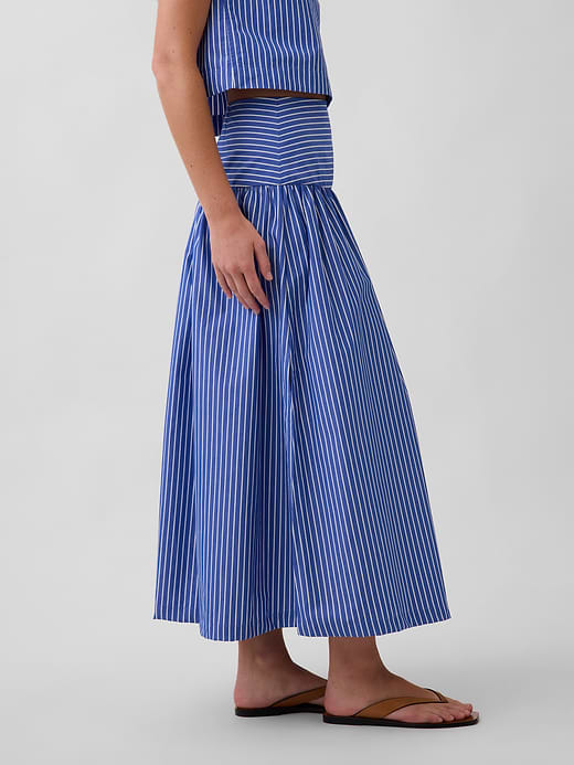 Gap Poplin Drop-Waist Maxi Skirt — photo 4