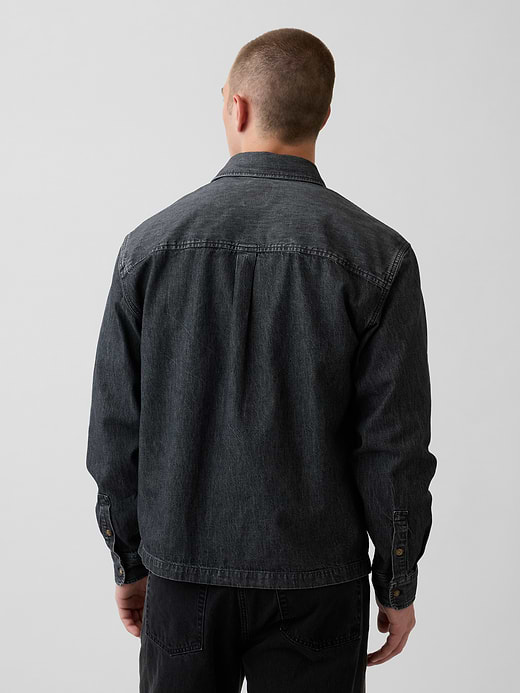 Gap Denim Relaxed Straight-Hem Shirt — photo 4
