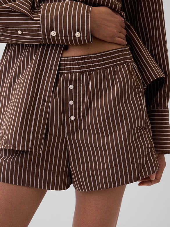 Gap Organic Cotton Poplin Stripe Boxer Shorts — photo 7