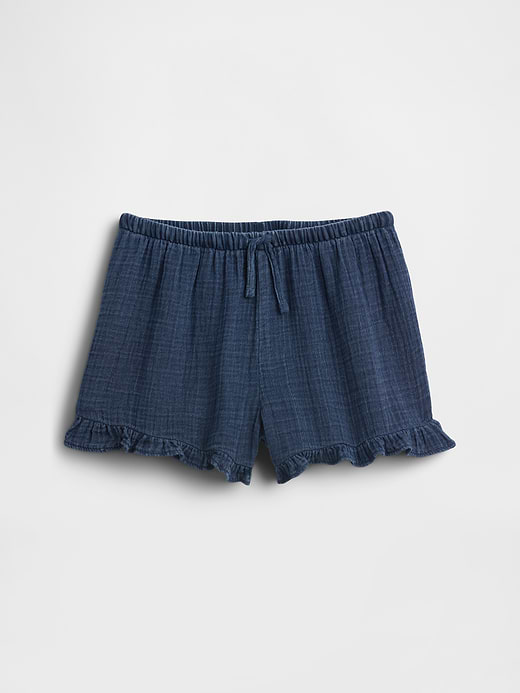 Gap Kids Cotton Gauze Denim Easy Ruffle Shorts — photo 3