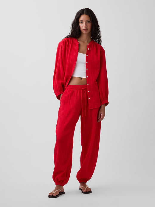 Gap Cotton Gauze Easy Joggers — photo 1