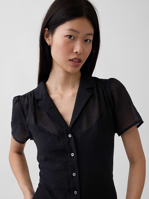 Gap Sheer Midi Shirtdress — photo 5