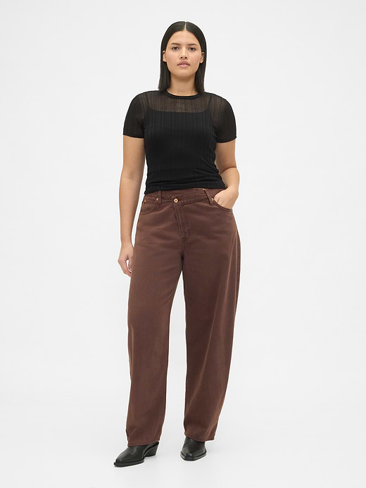 Gap High Rise Barrel Jeans — photo 6