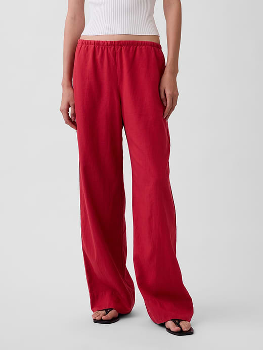 Gap Linen-Blend Easy Wide-Leg Pants — photo 3