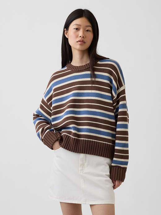 Gap 100% Cotton Oversized Crop Sweater — photo 1